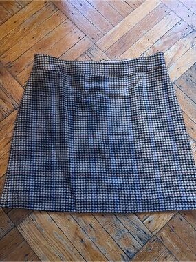 NWT J. Crew Houndstooth A-Line Mini Skirt